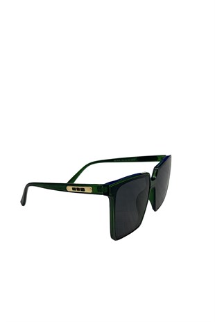 Gözlük Şeffaf Çerçeve Güneş Gözlüğü - Yeşil  Gözlük